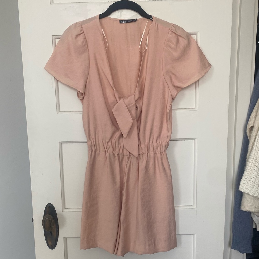 zara light pink vacation jumper NWT